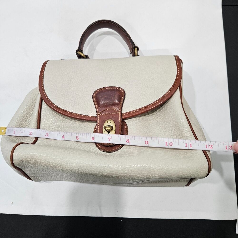Vintage Coach Sheridan Monticello Leather Crossbody Bag 4226 Cream Brown 90s - Picture 15 of 16